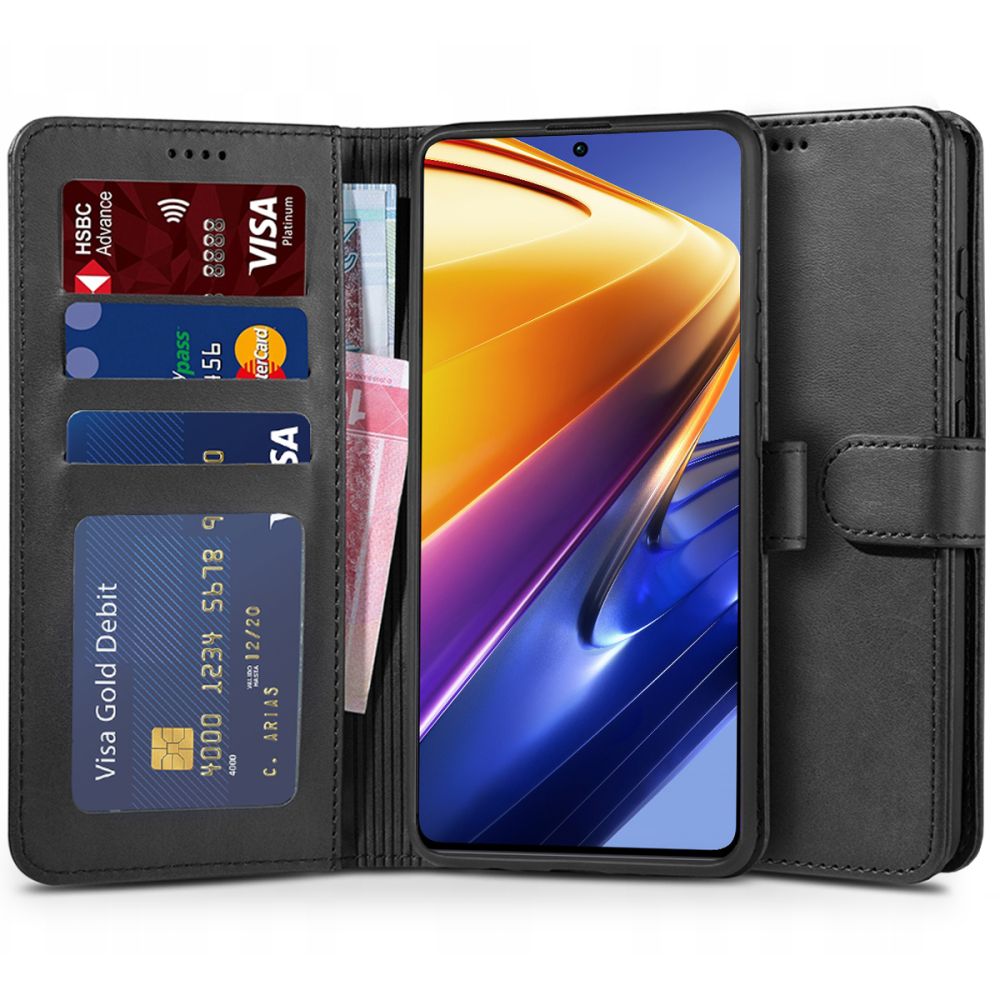 Pokrowiec Tech-protect Wallet czarny Xiaomi POCO F4 5G