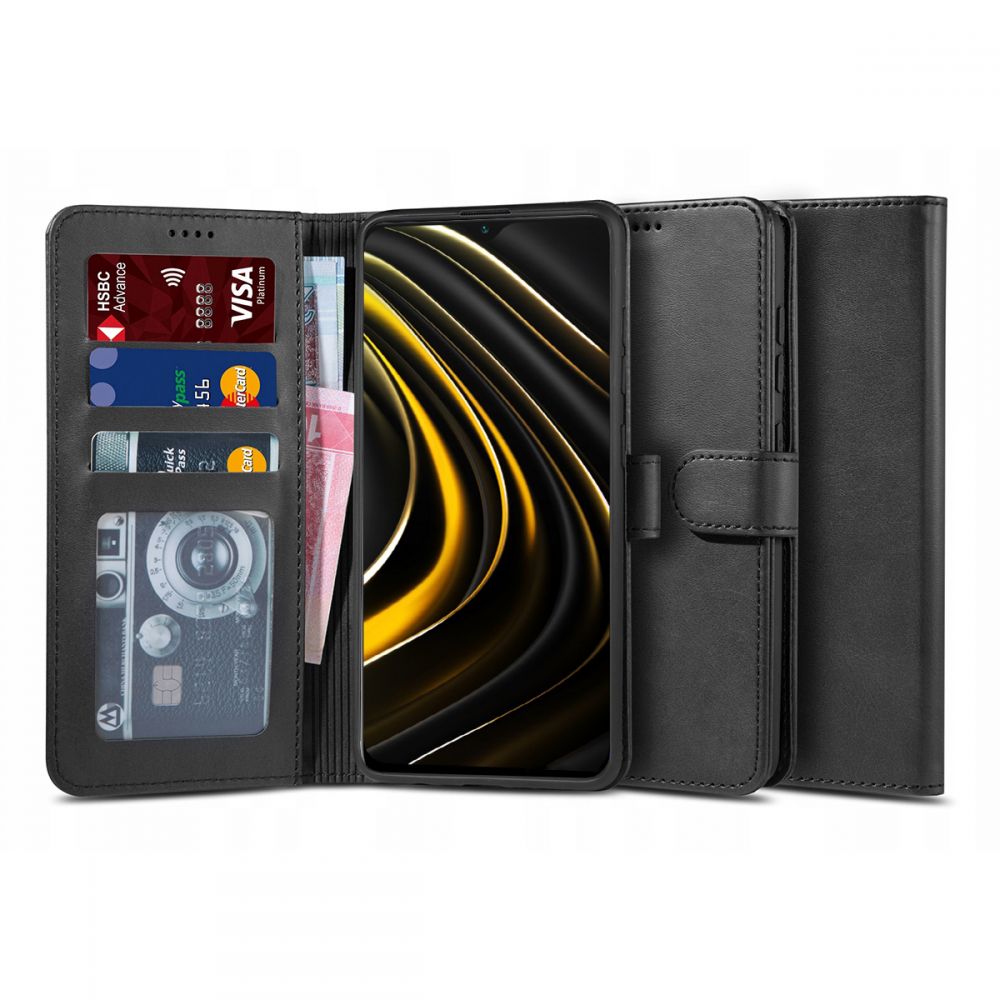 Pokrowiec Tech-protect Wallet czarny Xiaomi POCO M3