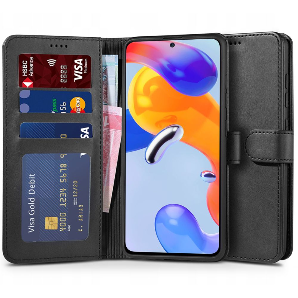Pokrowiec Tech-protect Wallet czarny Xiaomi POCO M4 Pro 5G