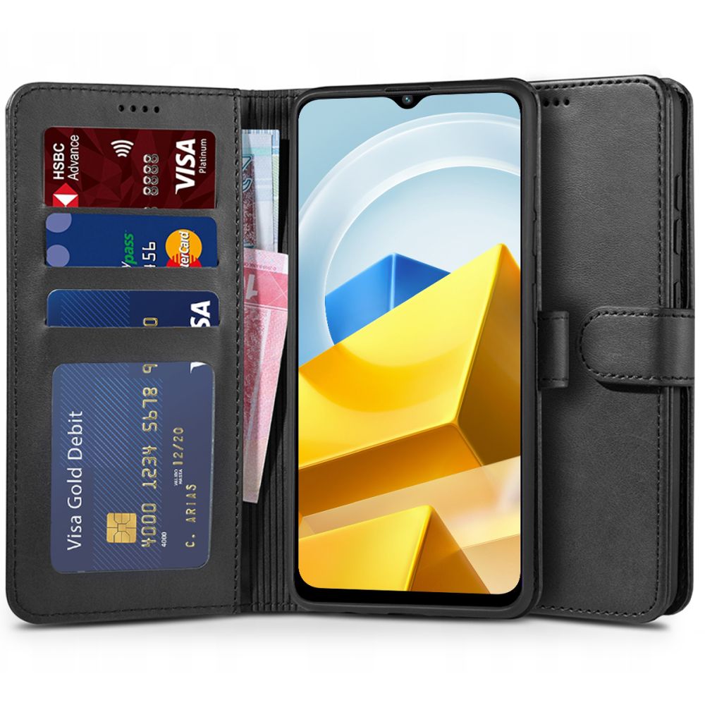 Pokrowiec Tech-protect Wallet czarny Xiaomi POCO M5