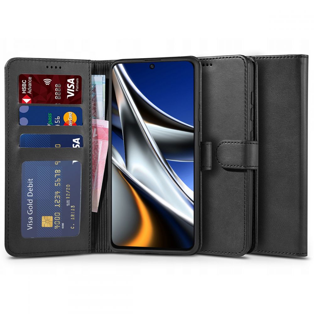 Pokrowiec Tech-protect Wallet czarny Xiaomi POCO X4 Pro 5G