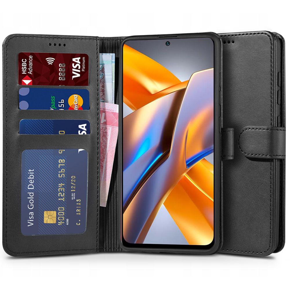 Pokrowiec Tech-protect Wallet czarny Xiaomi Redmi Note 10