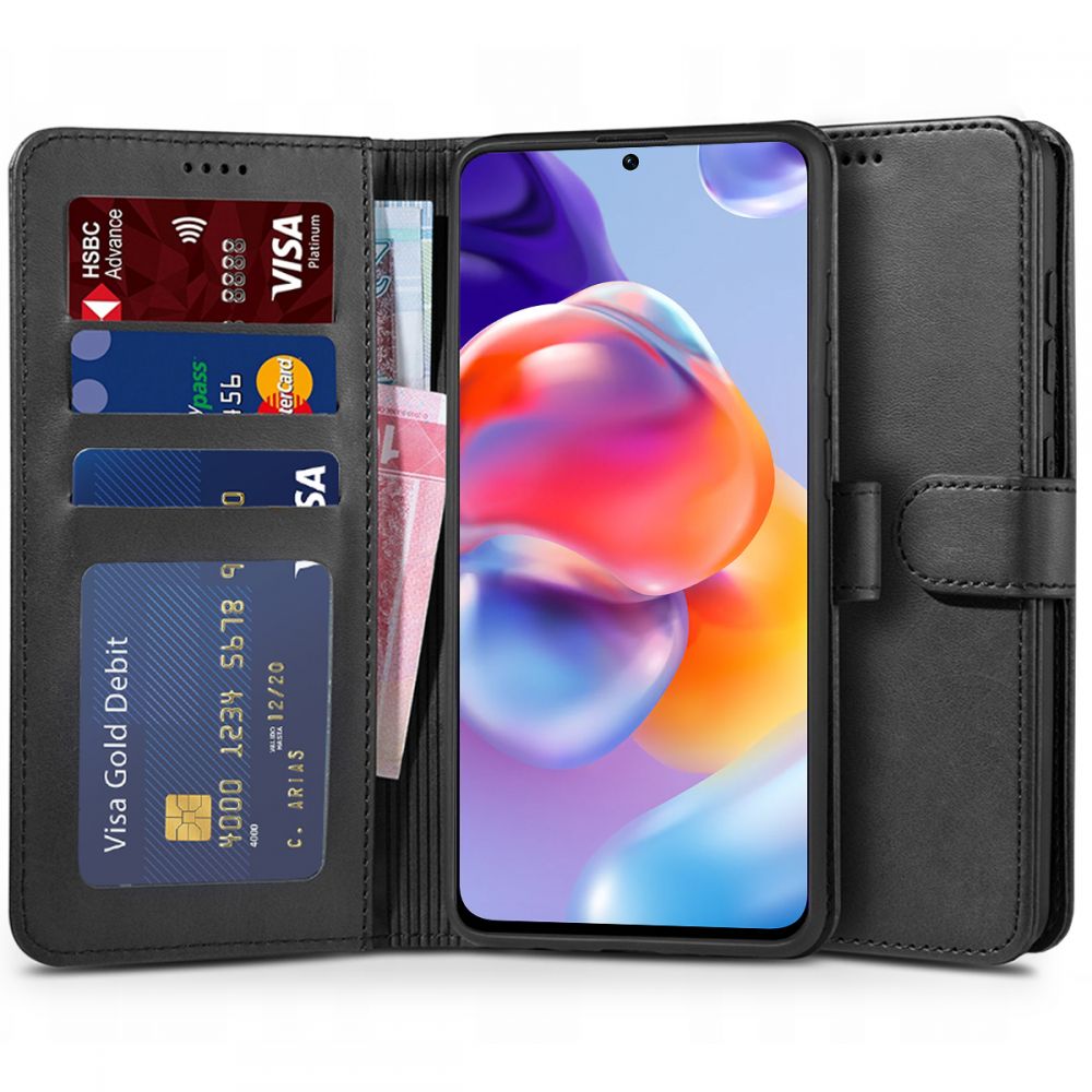 Pokrowiec Tech-protect Wallet czarny Xiaomi Redmi Note 11 Pro+ 5G
