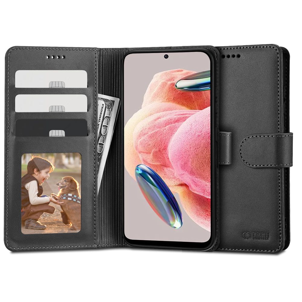 Pokrowiec Tech-protect Wallet czarny Xiaomi Redmi Note 12 4G