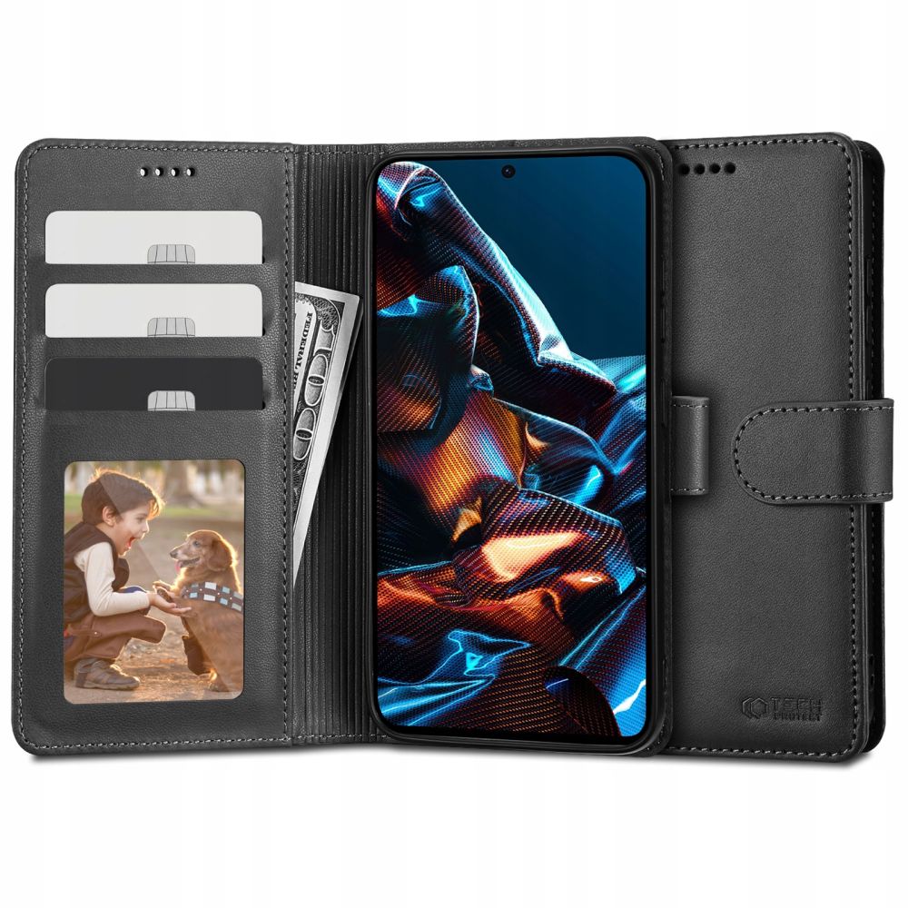 Pokrowiec Tech-protect Wallet czarny Xiaomi Redmi Note 12 Pro 5G