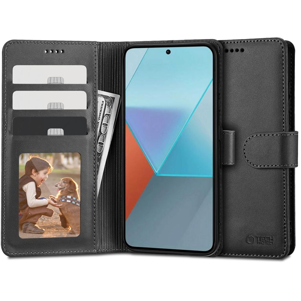 Pokrowiec Tech-protect Wallet czarny Xiaomi Redmi Note 13