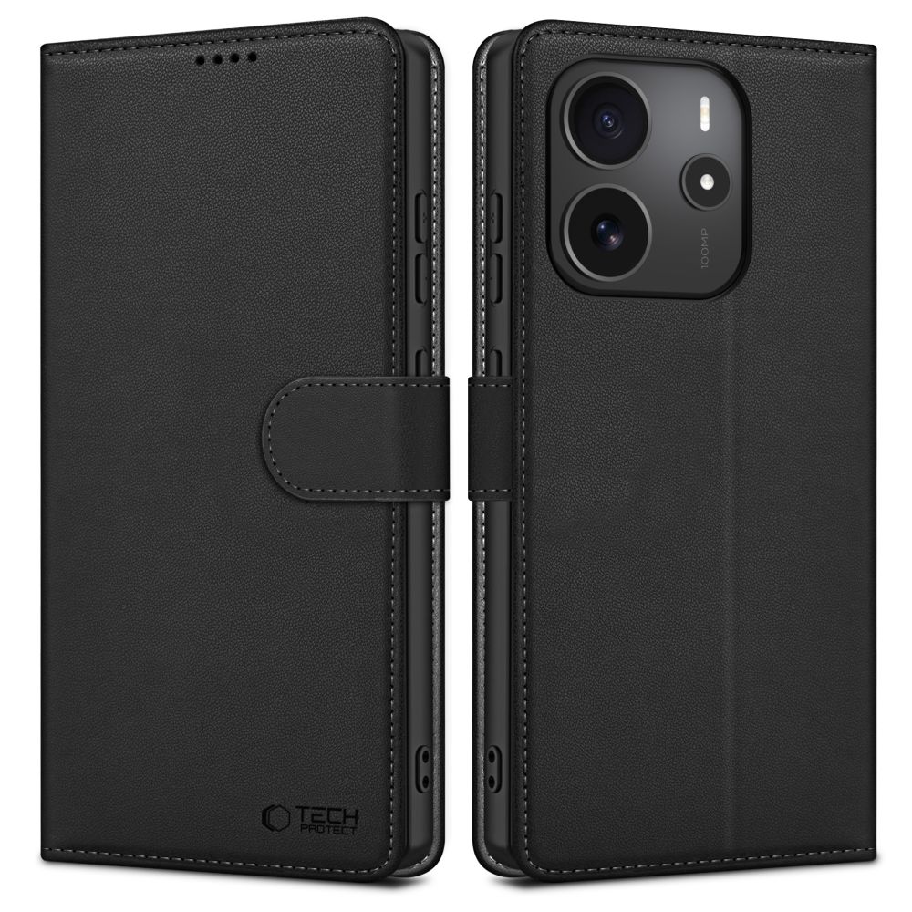 Pokrowiec Tech-protect Wallet czarny Xiaomi Redmi Note 14 4G