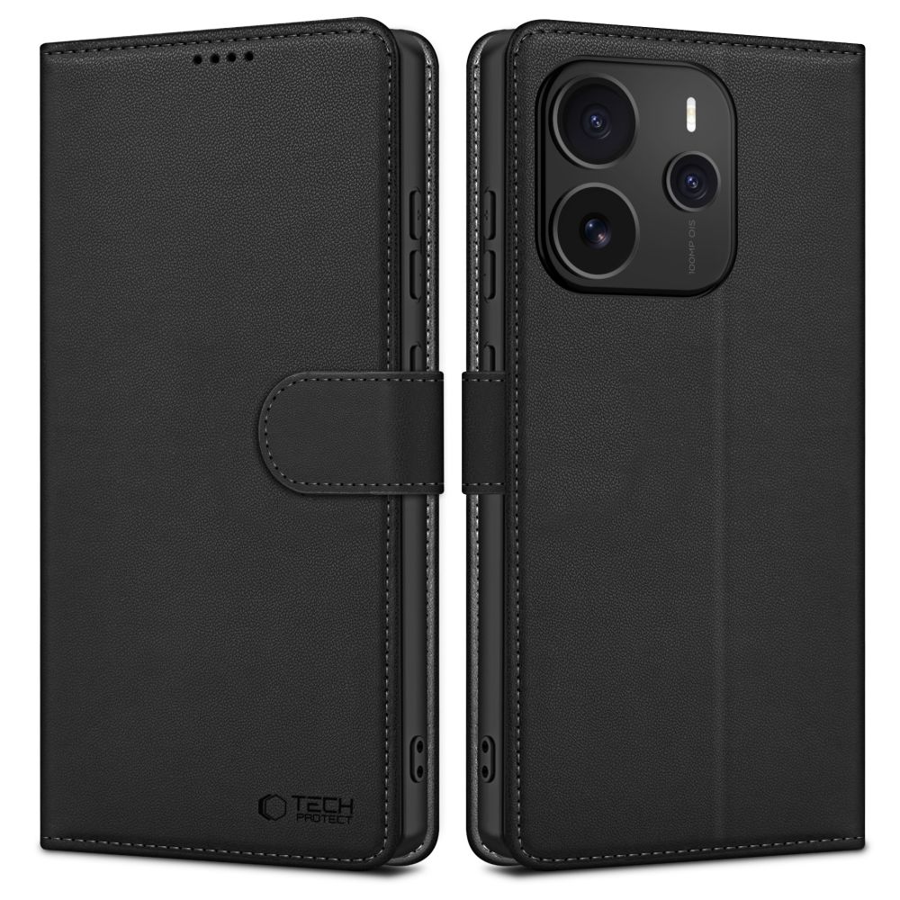Pokrowiec Tech-protect Wallet czarny Xiaomi Redmi Note 14 5G