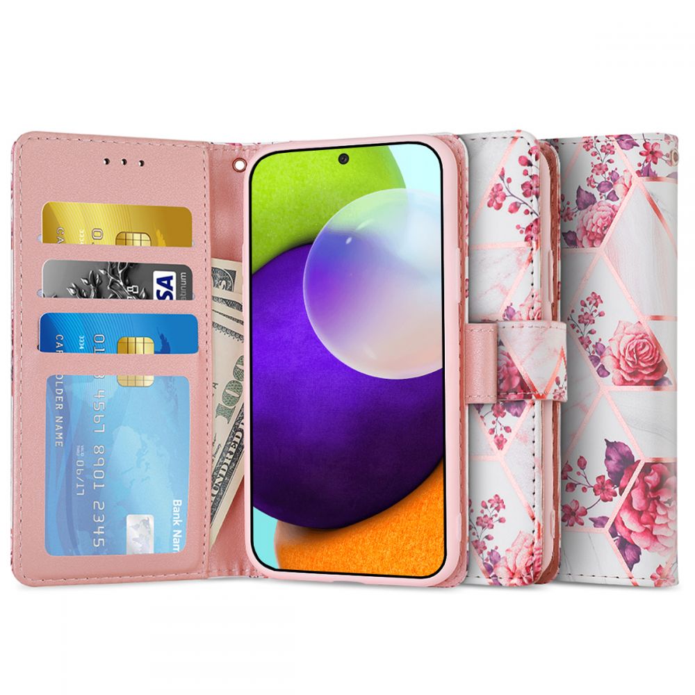 Pokrowiec Tech-protect Wallet floral rose Samsung Galaxy A52s