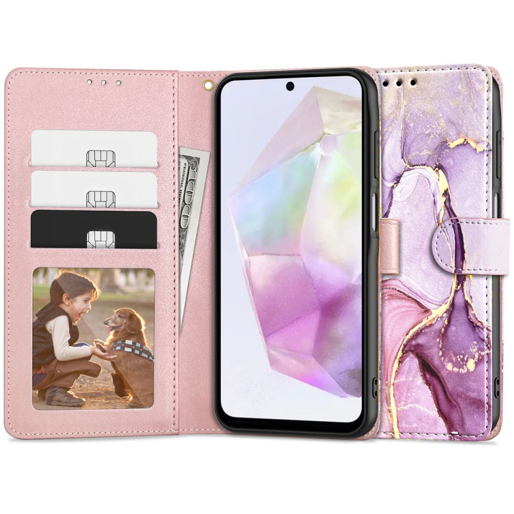 Pokrowiec Tech-protect Wallet marble Samsung Galaxy A35 5G Pokrowiec Tech-protect Wallet marble Samsung Galaxy A35 5G