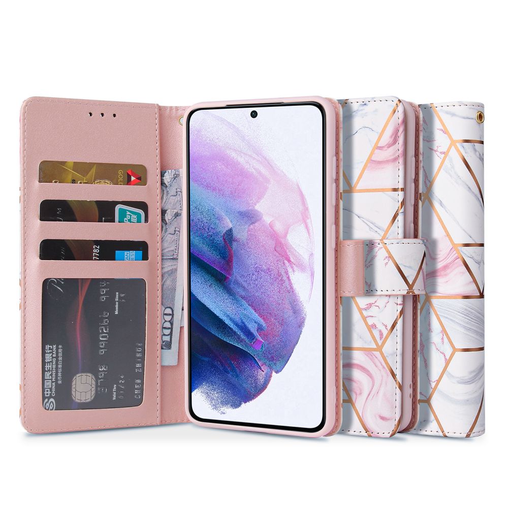 Pokrowiec Tech-protect Wallet marble Samsung Galaxy S21 FE 5G