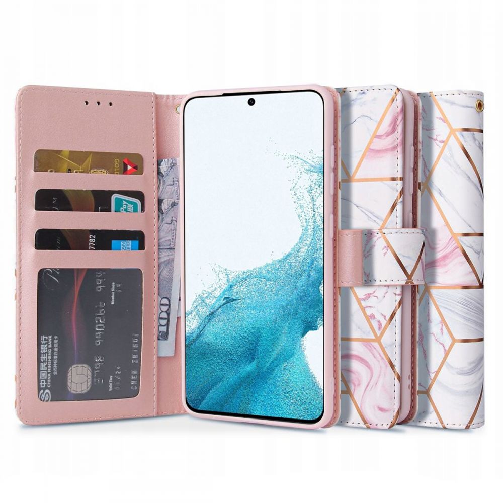 Pokrowiec Tech-protect Wallet marble Samsung Galaxy S22