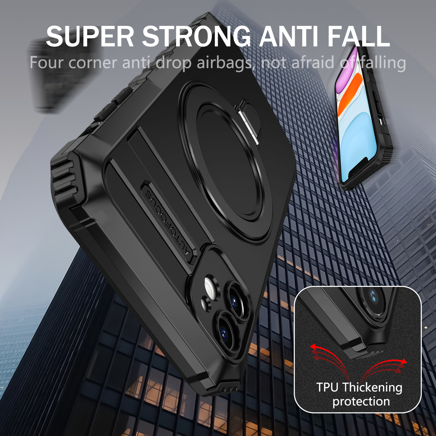 Pokrowiec Tel Protect Armor Magsafe Metal Ring Case czarny Apple iPhone 11 / 4