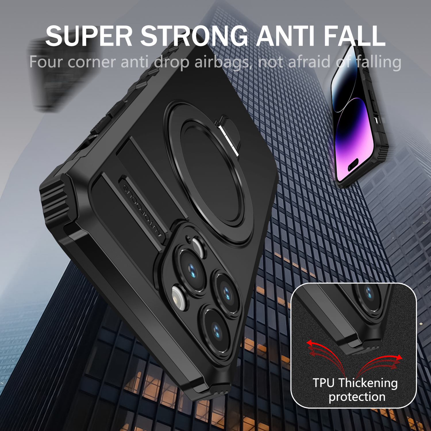 Pokrowiec Tel Protect Armor Magsafe Metal Ring Case czarny Apple iPhone 12 Pro / 6