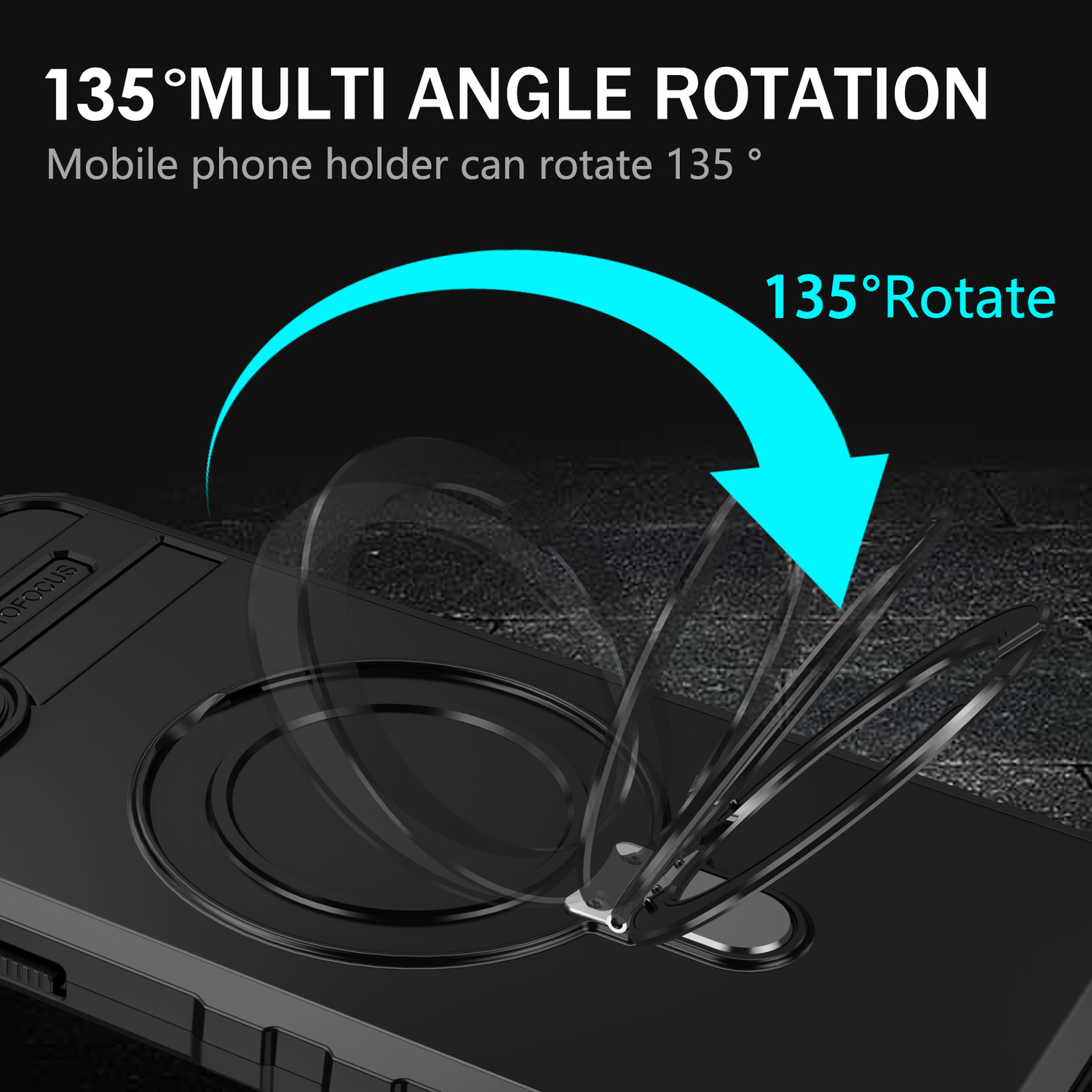 Pokrowiec Tel Protect Armor Magsafe Metal Ring Case czarny Apple iPhone 15 Plus / 8