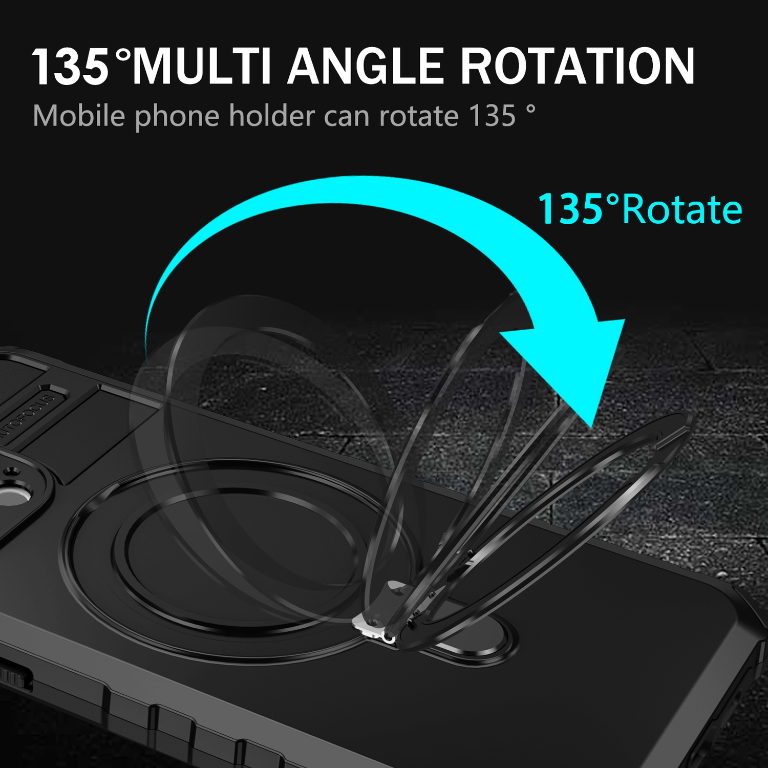 Pokrowiec Tel Protect Armor Magsafe Metal Ring Case czarny Apple iPhone 15 Pro / 10