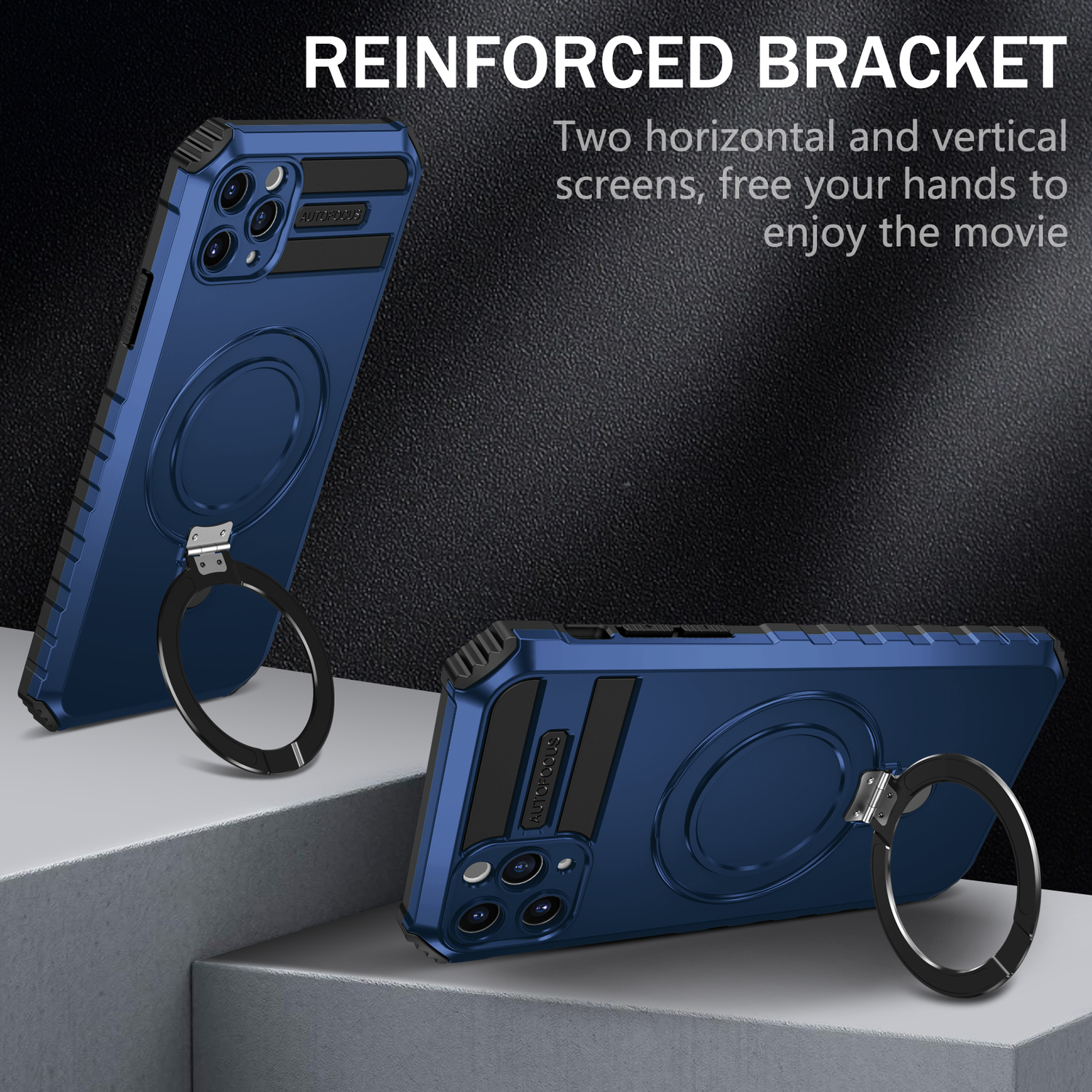 Pokrowiec Tel Protect Armor Magsafe Metal Ring Case niebieski Apple iPhone 11 Pro Max / 3
