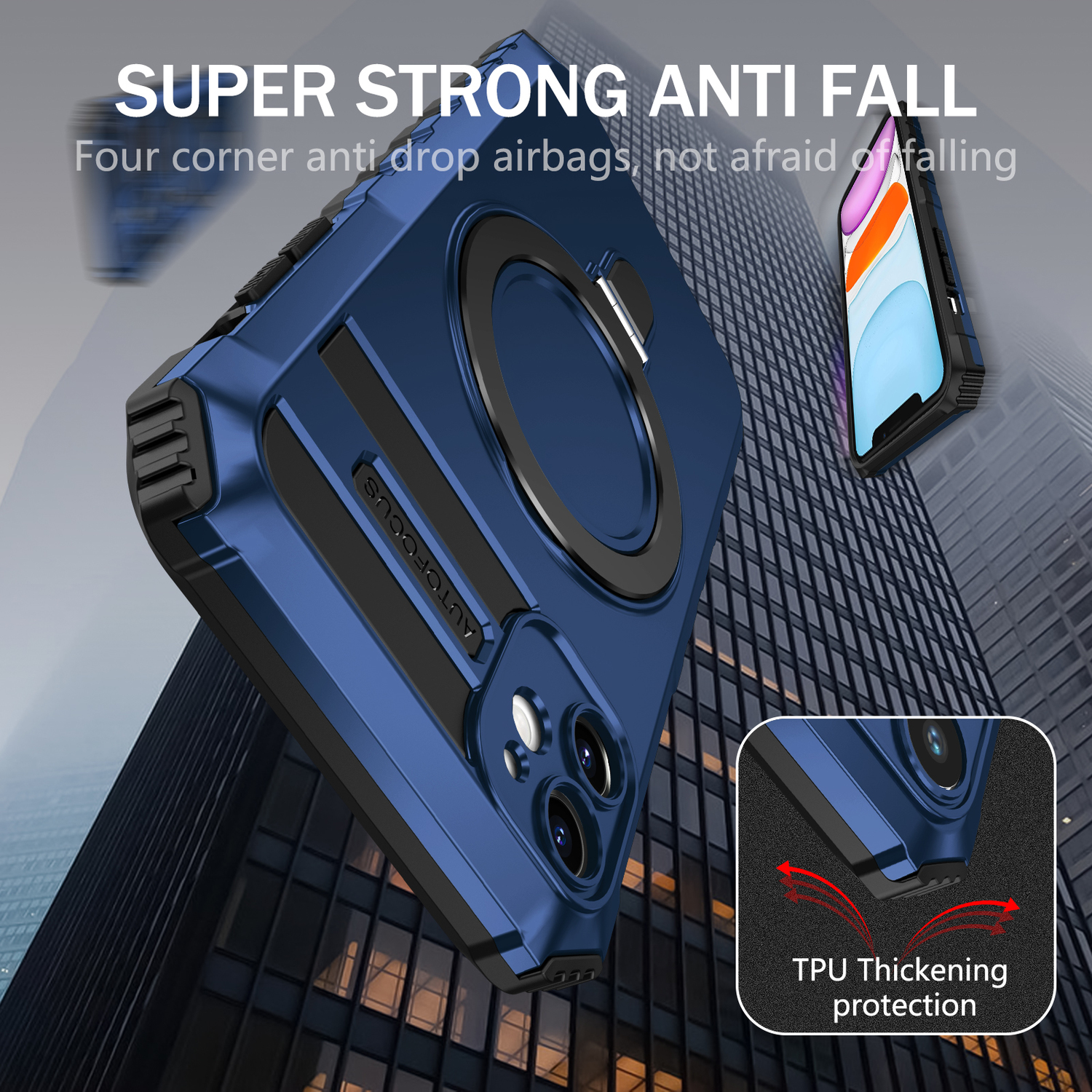 Pokrowiec Tel Protect Armor Magsafe Metal Ring Case niebieski Apple iPhone 11 / 4