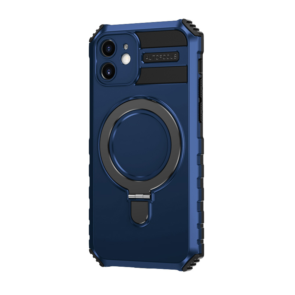 Pokrowiec Tel Protect Armor Magsafe Metal Ring Case niebieski Apple iPhone 12