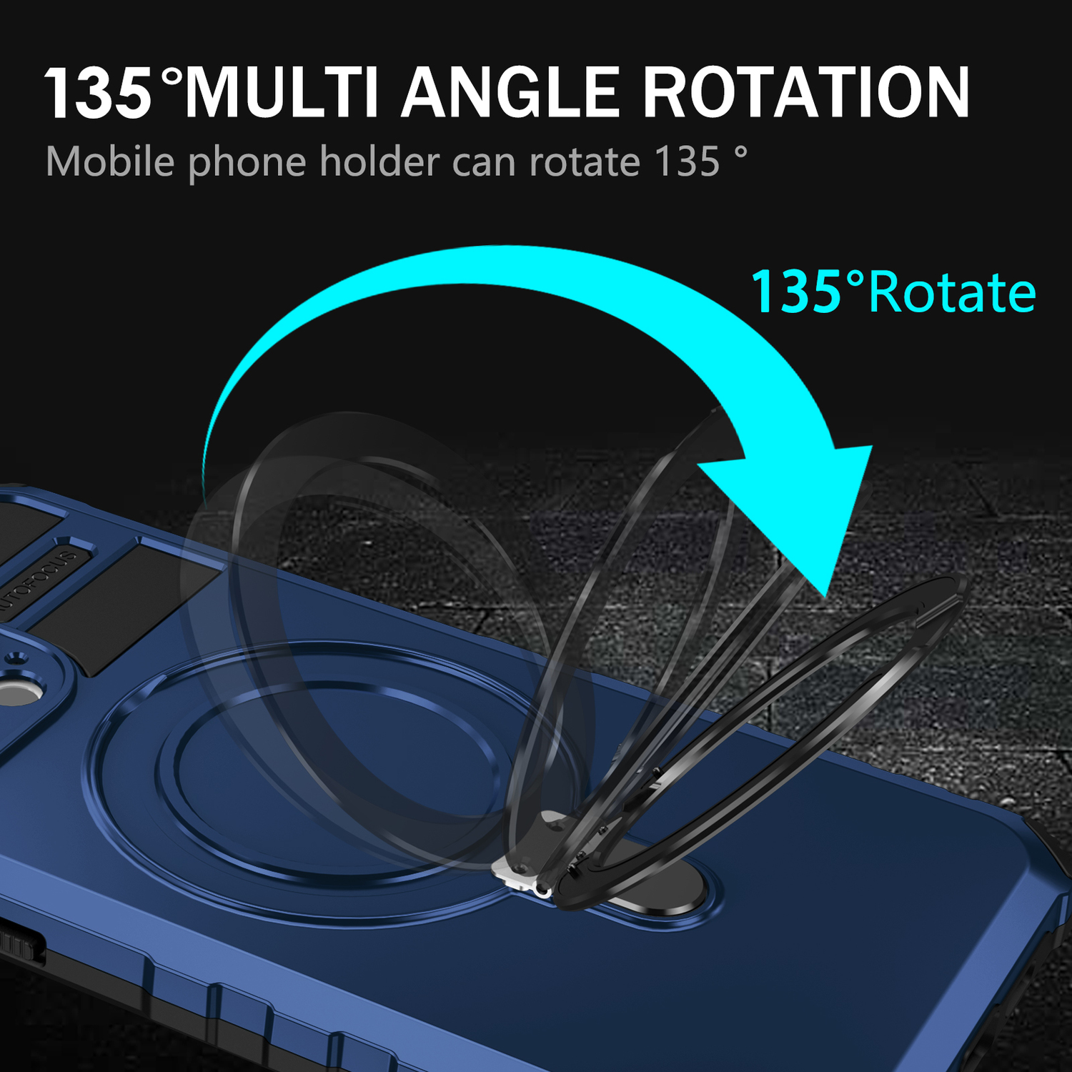 Pokrowiec Tel Protect Armor Magsafe Metal Ring Case niebieski Apple iPhone 14 Pro / 10