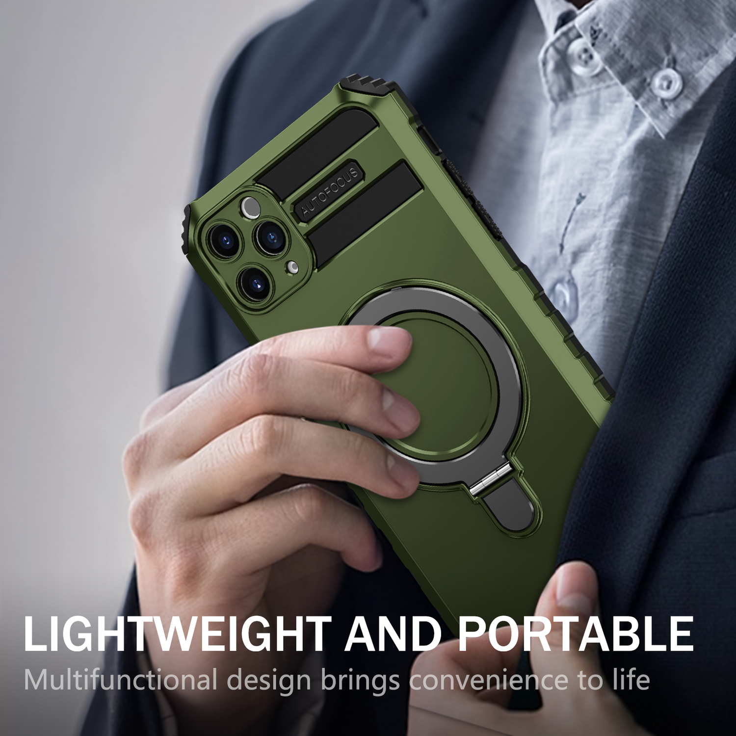 Pokrowiec Tel Protect Armor Magsafe Metal Ring Case zielony Apple iPhone 11 Pro Max / 8