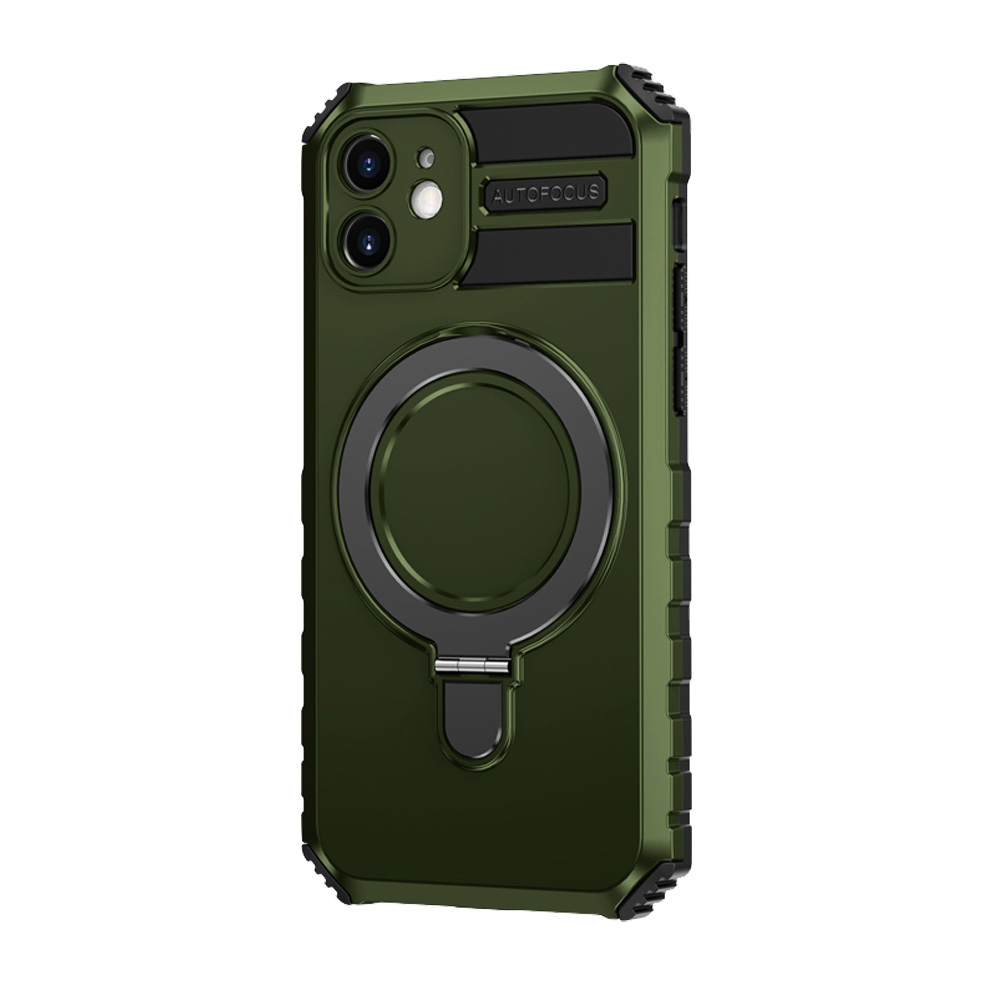 Pokrowiec Tel Protect Armor Magsafe Metal Ring Case zielony Apple iPhone 12