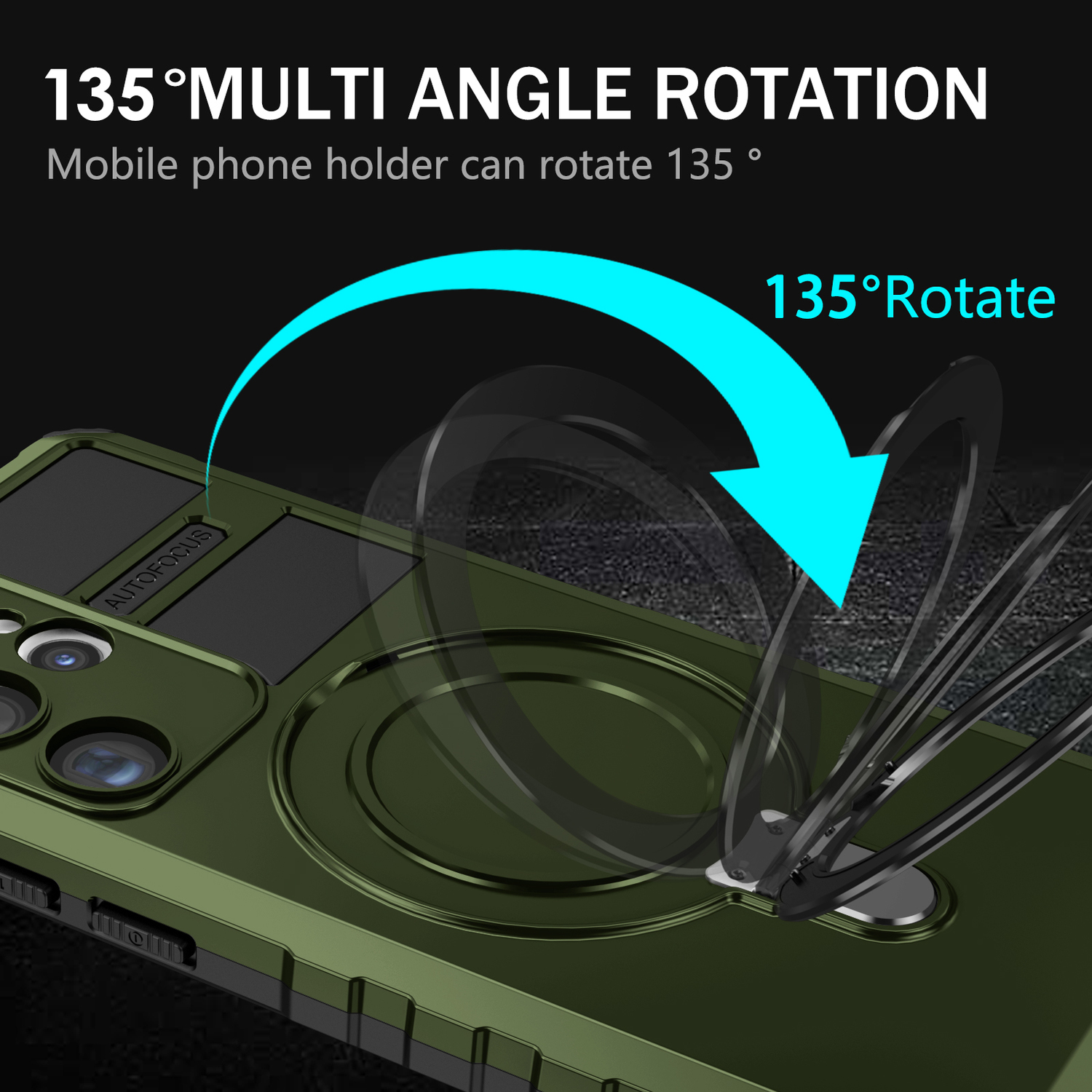 Pokrowiec Tel Protect Armor Magsafe Metal Ring Case zielony Samsung Galaxy S23 Ultra / 8