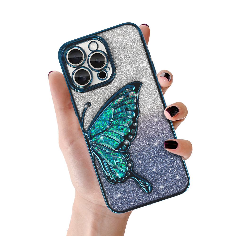 Pokrowiec Tel Protect Butterfly Water Case niebieski Apple iPhone 15 Pro Max