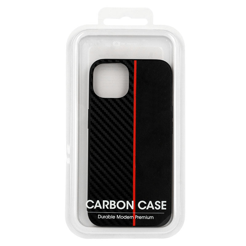 Pokrowiec Tel Protect Carbon Case pasek czerwony Apple iPhone 12 Pro Max / 6