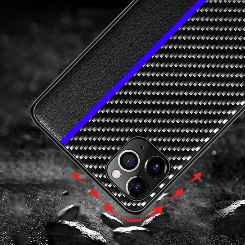 Pokrowiec Tel Protect Carbon Case pasek niebieski Xiaomi Redmi 9 / 5