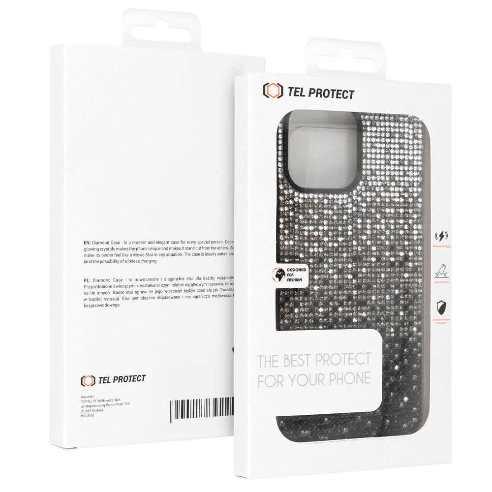 Pokrowiec Tel Protect Diamond Case czarny Apple iPhone 12 Pro Max / 8
