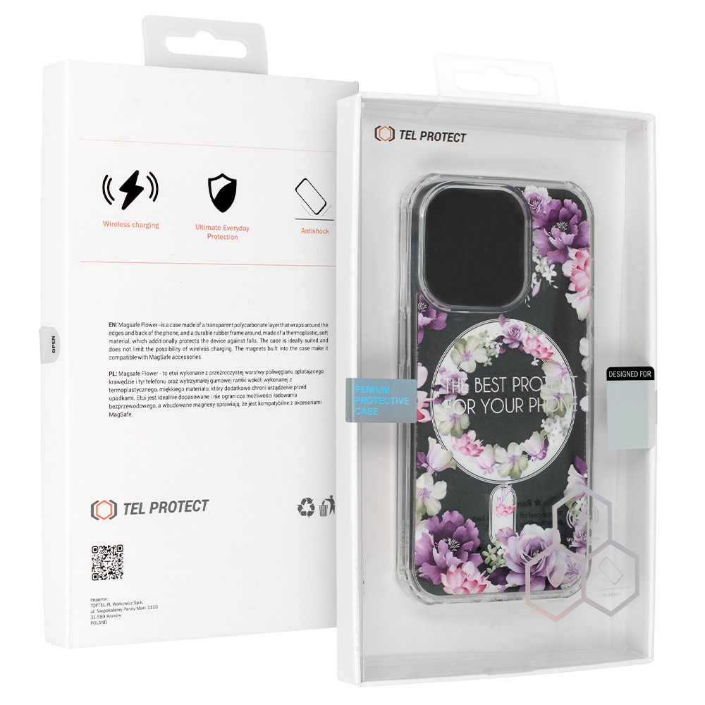 Pokrowiec Tel Protect Flower Magsafe wz�r 6 Apple iPhone 16 / 7