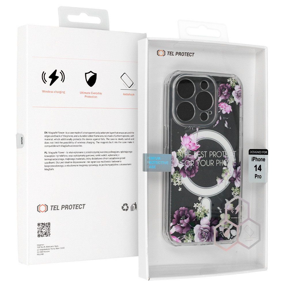 Pokrowiec Tel Protect Flower Magsafe wz�r 7 Apple iPhone 15 Plus / 7