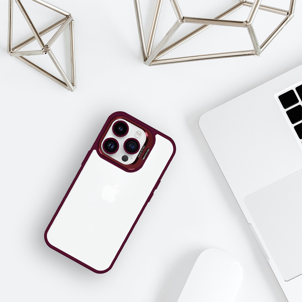 Pokrowiec Tel Protect Kickstand Case burgundowy Apple iPhone 15 Pro / 7