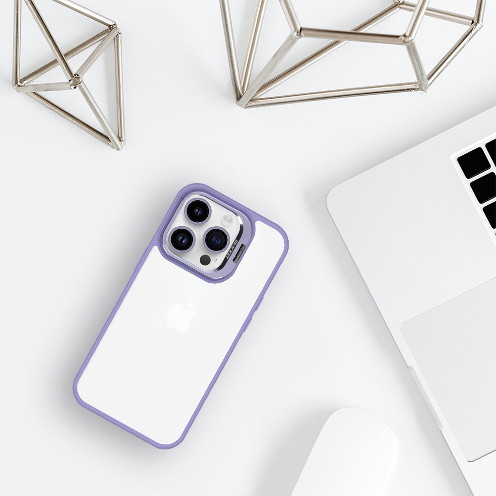 Pokrowiec Tel Protect Kickstand Case jasnofioletowy Apple iPhone 15 / 7