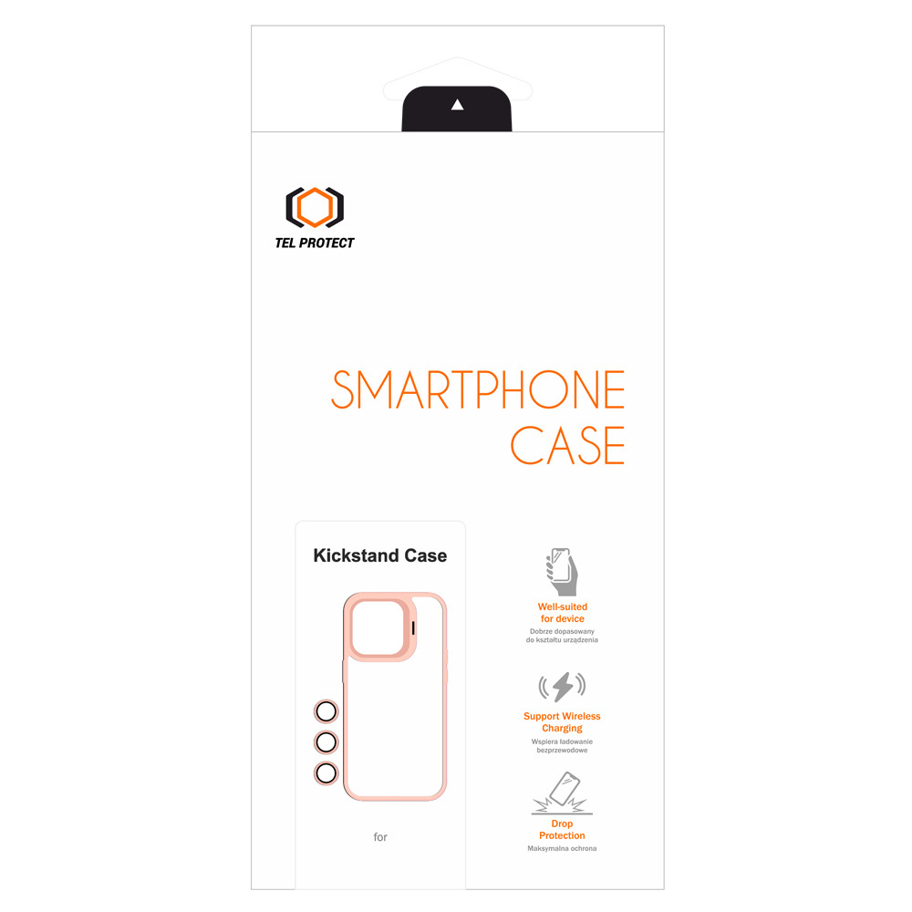 Pokrowiec Tel Protect Kickstand Case jasnorowy Apple iPhone 15 Pro Max / 8