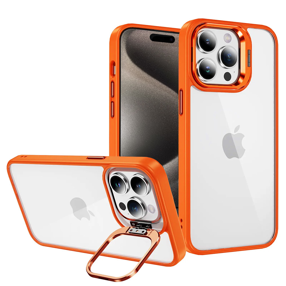 Pokrowiec Tel Protect Kickstand Case pomaraczowy Apple iPhone 15 Pro Max