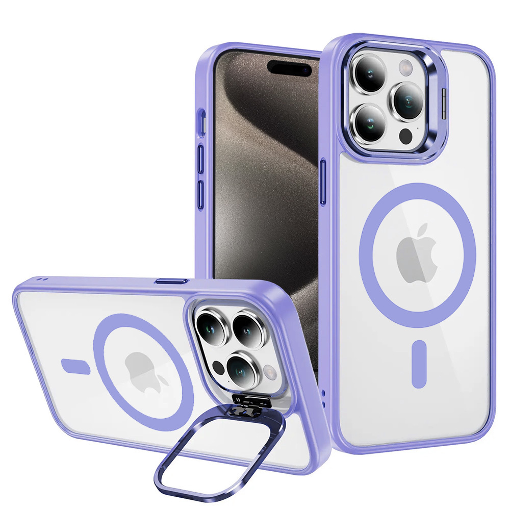 Pokrowiec Tel Protect Kickstand Magsafe Case jasnofioletowy Apple iPhone 12