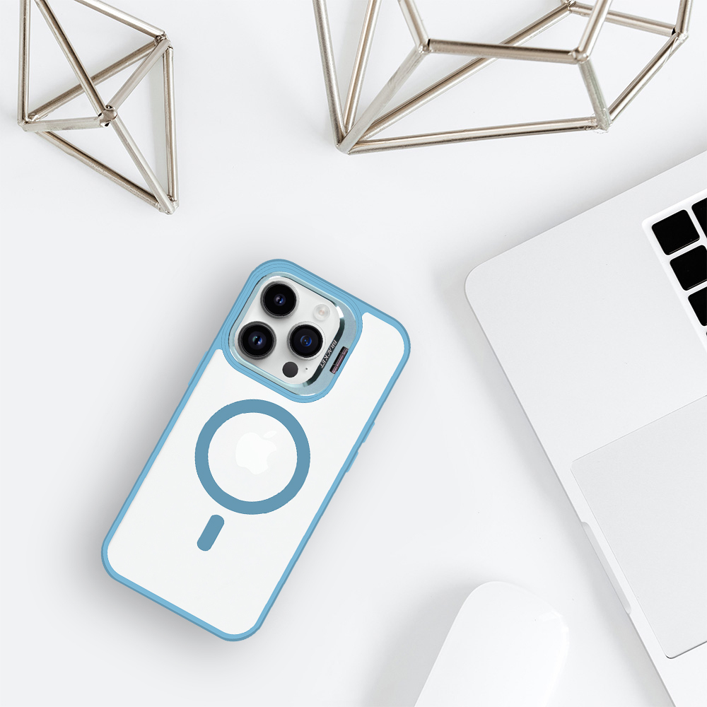 Pokrowiec Tel Protect Kickstand Magsafe Case niebieski Apple iPhone 14 / 6