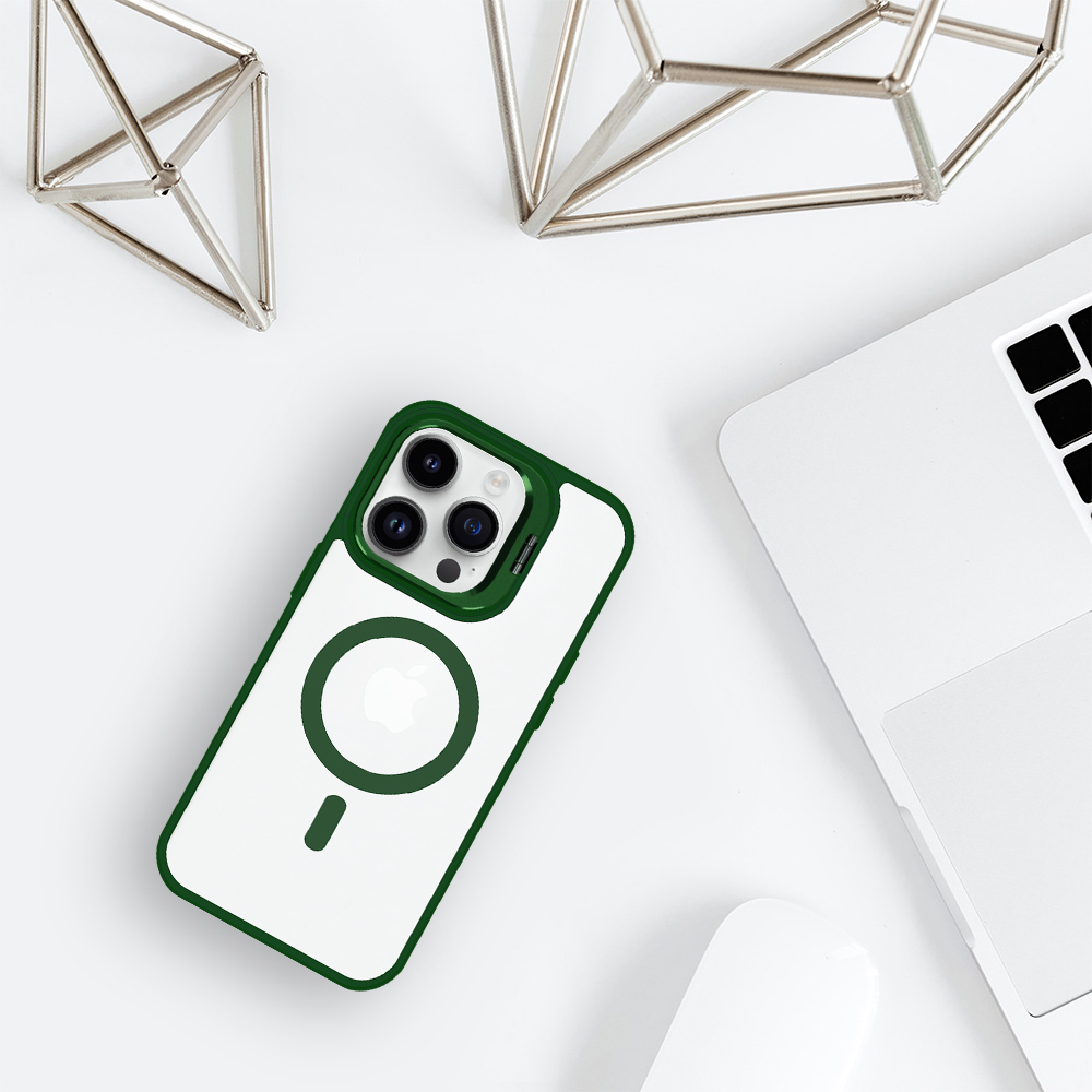 Pokrowiec Tel Protect Kickstand Magsafe Case zielony Apple iPhone 13 / 6