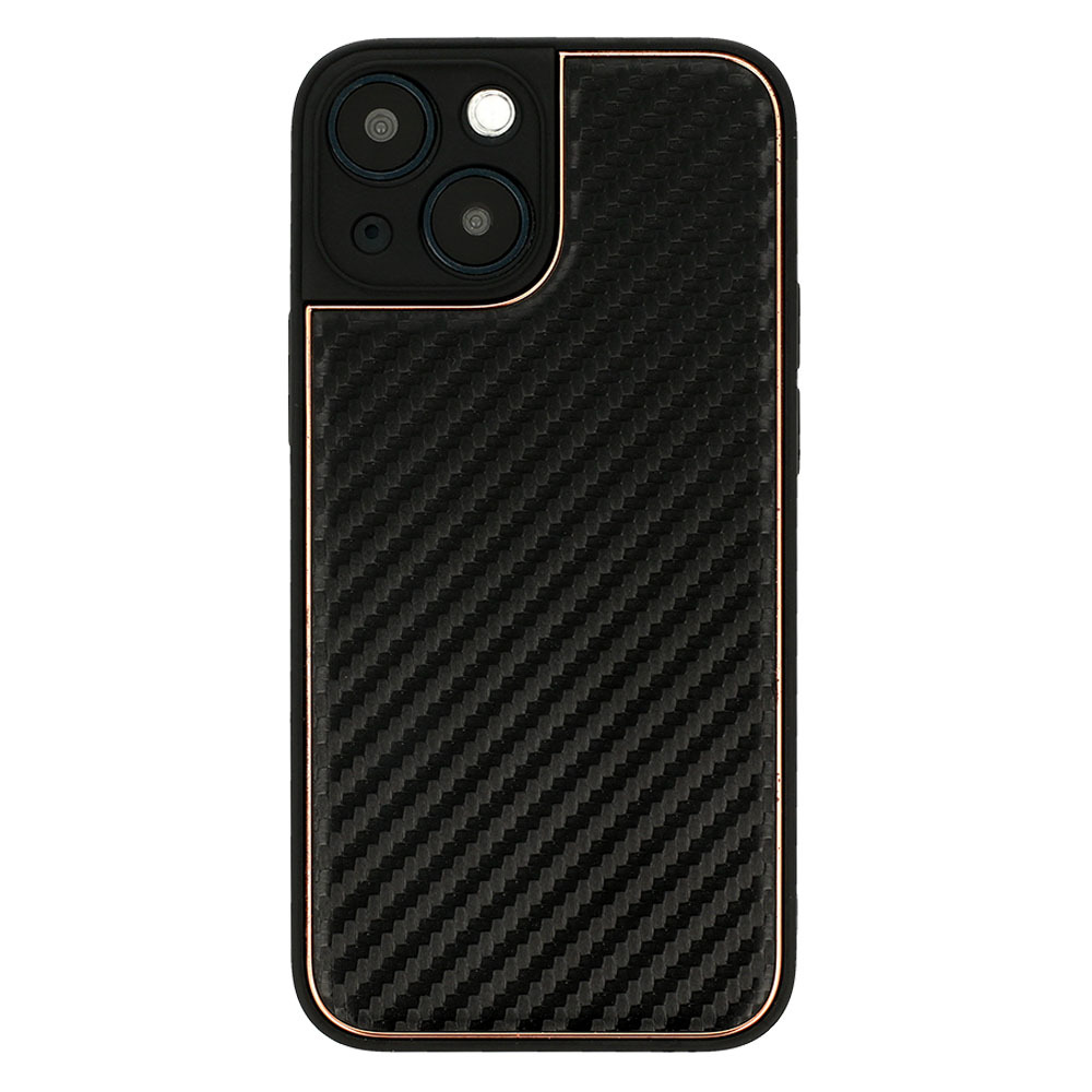 Pokrowiec Tel Protect Leather Carbon Case czarny Apple iPhone 13 Mini / 3 Pokrowiec Tel Protect Leather Carbon Case czarny Apple iPhone 13 Mini / 3