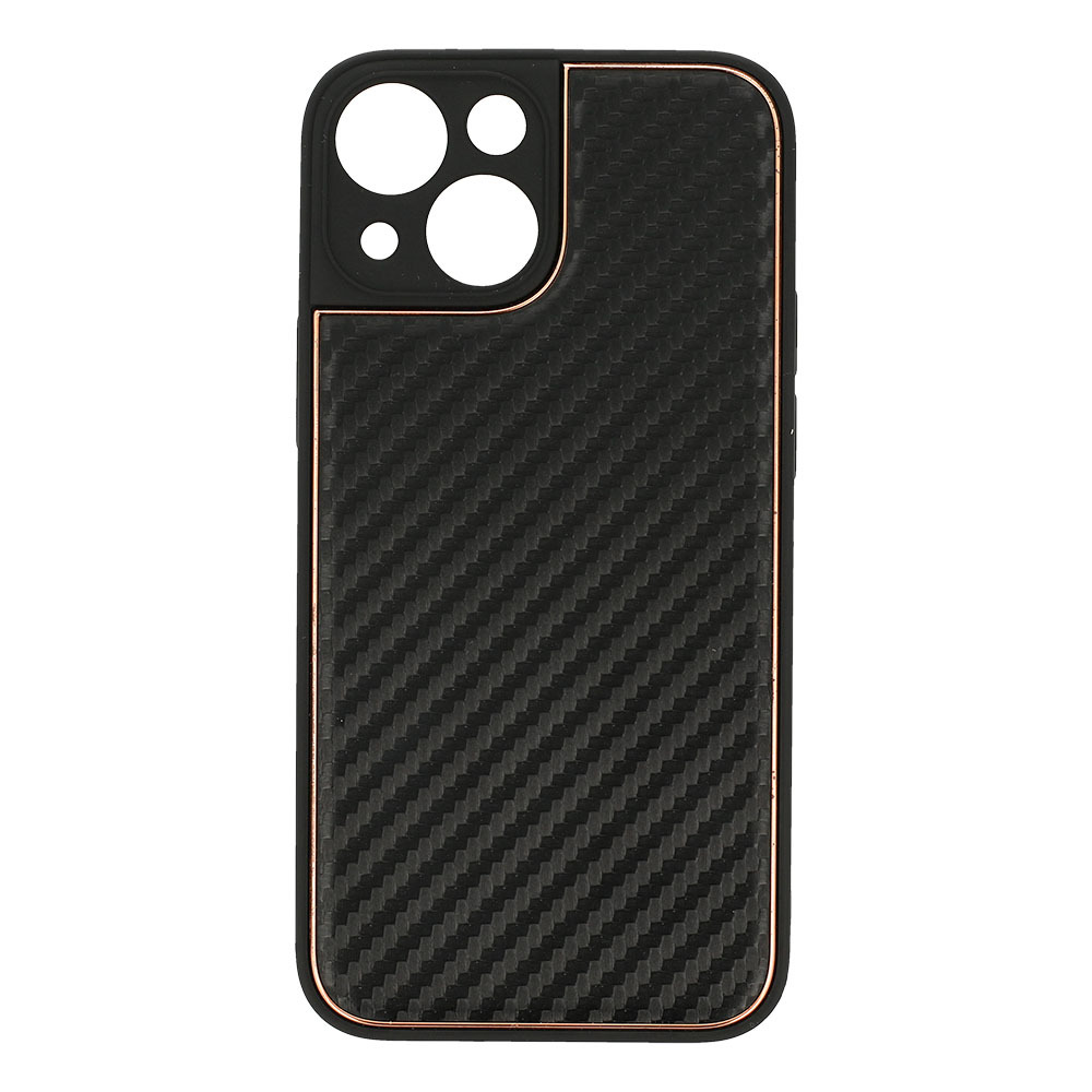 Pokrowiec Tel Protect Leather Carbon Case czarny Apple iPhone 13 Mini / 5 Pokrowiec Tel Protect Leather Carbon Case czarny Apple iPhone 13 Mini / 5