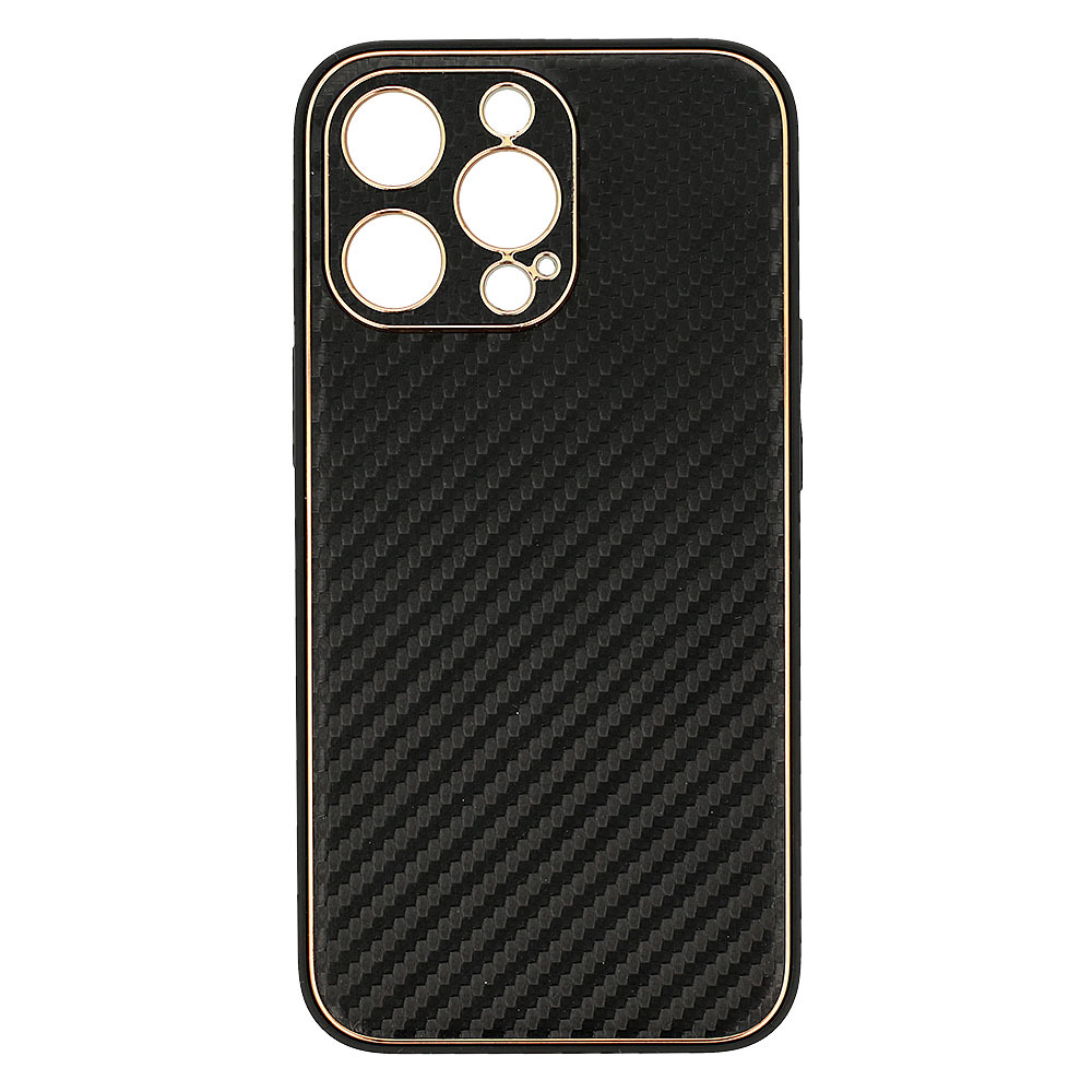 Pokrowiec Tel Protect Leather Carbon Case czarny Apple iPhone 13 / 5 Pokrowiec Tel Protect Leather Carbon Case czarny Apple iPhone 13 / 5