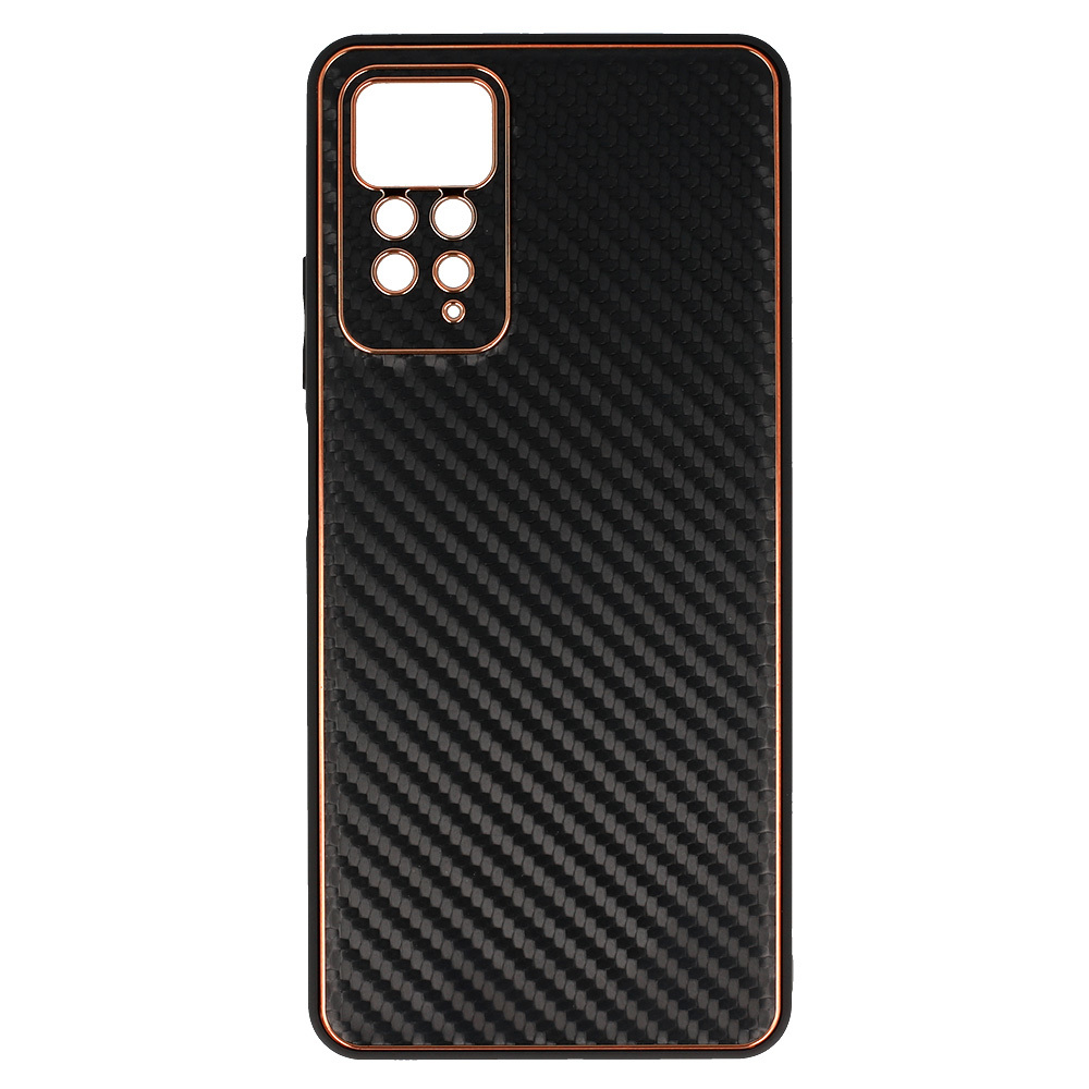 Pokrowiec Tel Protect Leather Carbon Case czarny Xiaomi Redmi Note 11 Pro / 5