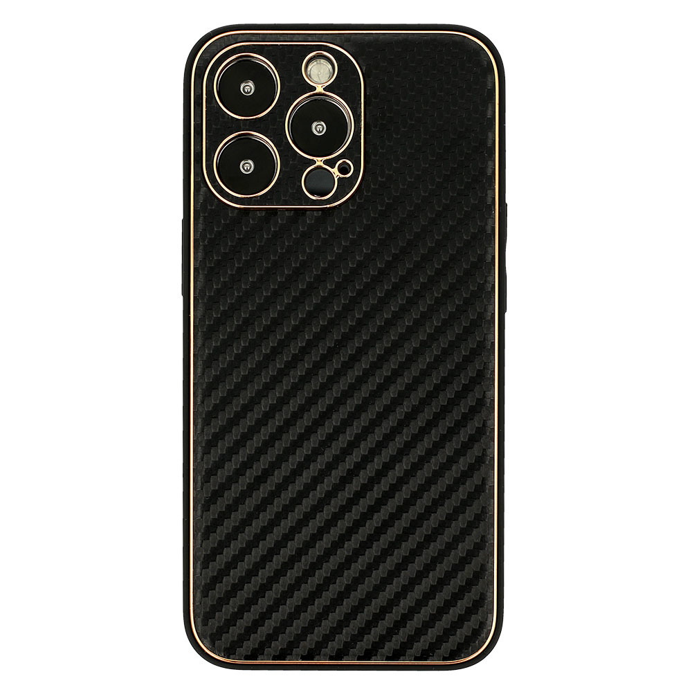 Pokrowiec Tel Protect Leather Carbon Case czarny Xiaomi Redmi Note 9 / 3
