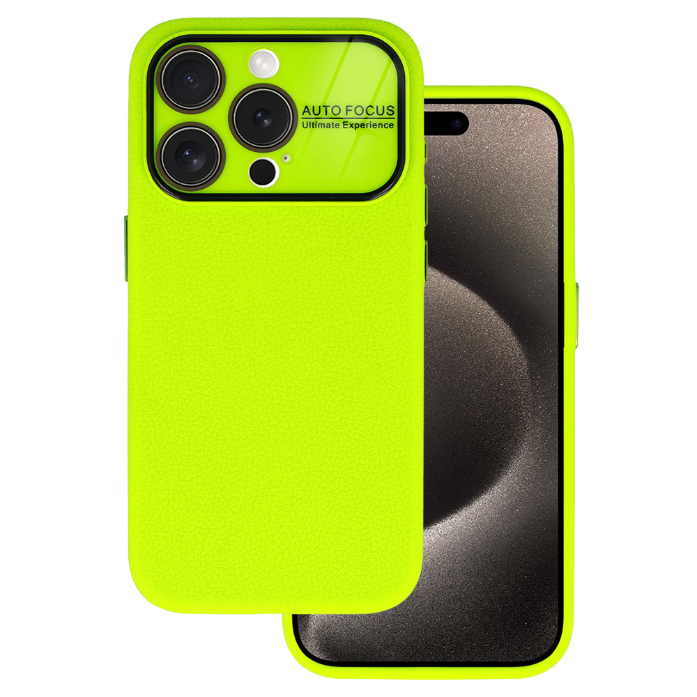 Pokrowiec Tel Protect Lichi Soft Case limonkowy Apple iPhone 15 Pro