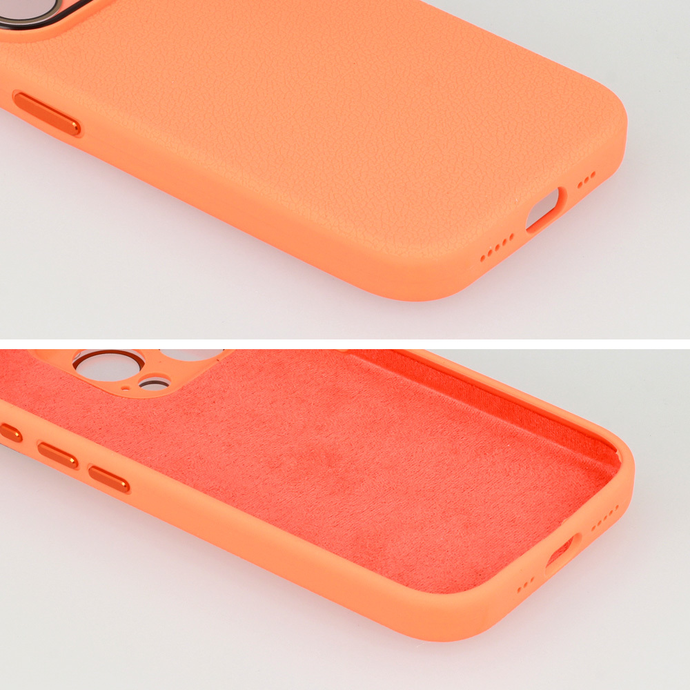 Pokrowiec Tel Protect Lichi Soft Case pomara�czowy Apple iPhone 15 Plus / 4
