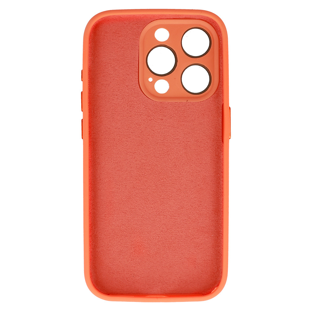 Pokrowiec Tel Protect Lichi Soft Case pomara�czowy Apple iPhone 15 Pro Max / 3