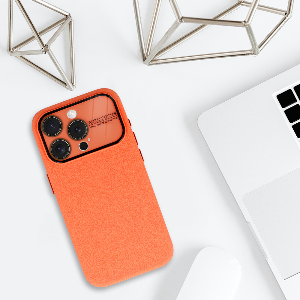 Pokrowiec Tel Protect Lichi Soft Case pomara�czowy Apple iPhone 15 / 4