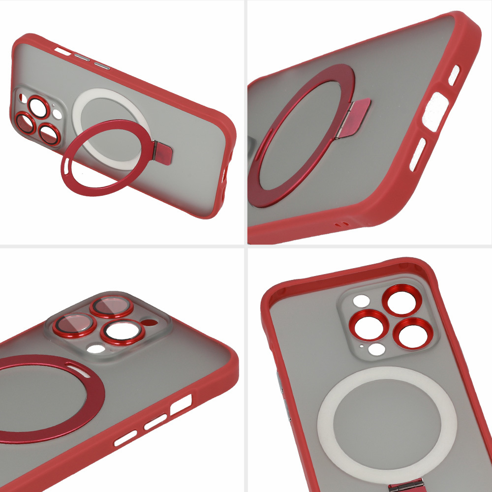 Pokrowiec Tel Protect Magical Magsafe Stand Case czerwony Apple iPhone 13 Pro / 6